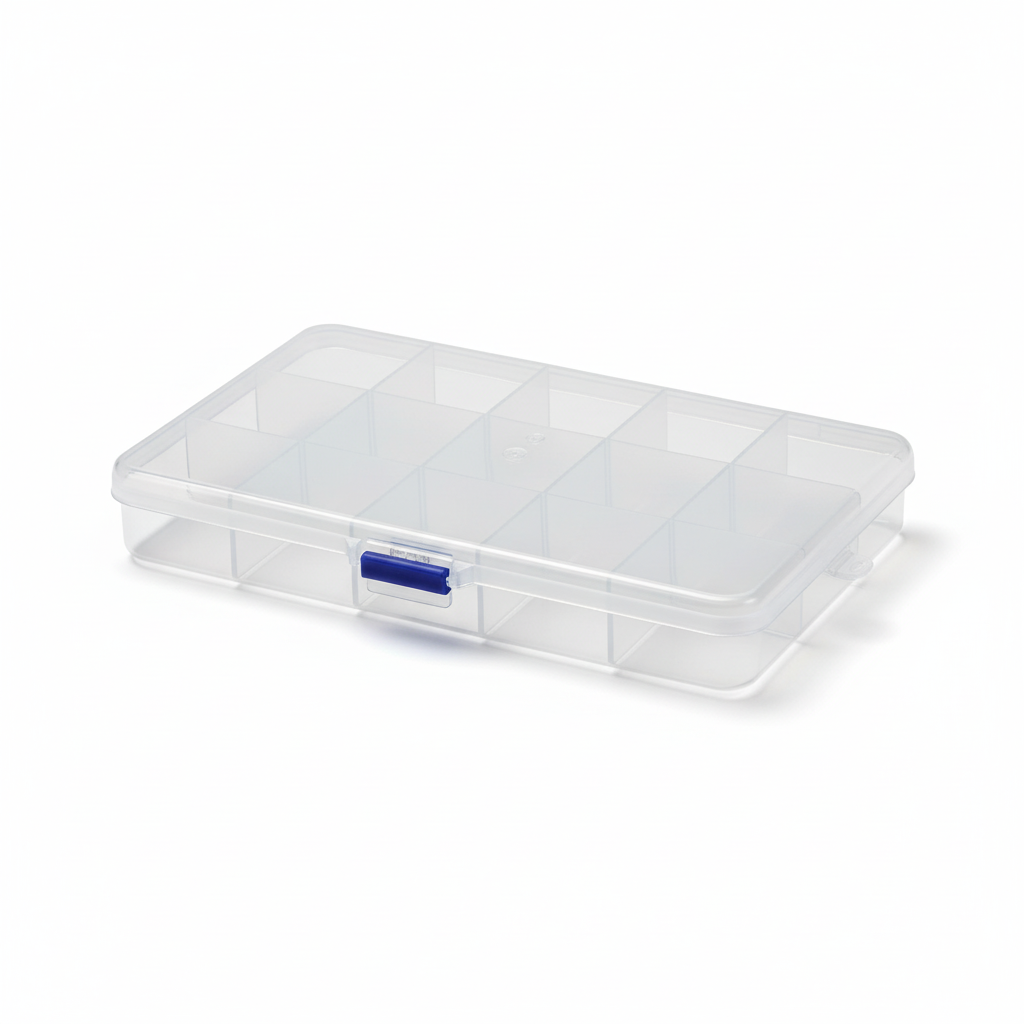 Transparent organizer box 15 rum